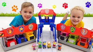 Vlad and Niki PAW Patrol Toy Trucks Rescue mission [upl. by Gower]