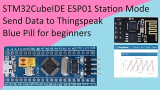 106 STM32CubeIDE ESP 01 Module to Thingspeak with STM32F103C8T6 [upl. by Onairda414]