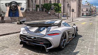 Koenigsegg Jesko  Forza Horizon 5 Steering Wheel  Shifter Gameplay [upl. by Mckenzie450]