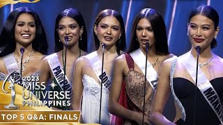 Top 5 Final Question and Answer Round  Miss Universe Philippines 2023 [upl. by Schaffer]