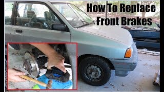 How to Replace Festiva Front Brakes amp Rotors [upl. by Leggett]