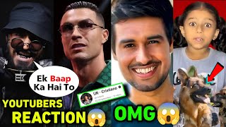 Youtubers REACTION on UR Cristiano Ronaldo Recorda vs Mr Beast Emiway Bantai  Dhruv Rathee Roast [upl. by Accalia621]