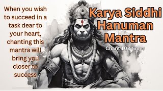 Power of 108 Key to Success with Karya Siddhi Hanuman [upl. by Atter]