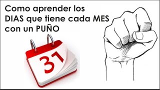 Dias de cada Mes del año  Truco para aprenderlos facilmente [upl. by Halilad]