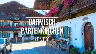 Garmisch Partenkirchen  Germany 🇩🇪 HD walking tour ☀️ die schönsten Deutschen Dörfer [upl. by Aiotal]