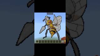 Beedrill Minecraft Pixel Art  Pokémon Builds shorts pokemon minecraft [upl. by Nosemaj]