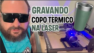 Gravando Copo Térmico  À laser na Mecolour M10 W [upl. by Acilegna]