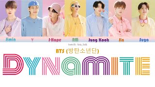 BTS  Dynamite Color Coded Lyrics bts dynamite [upl. by Joline]