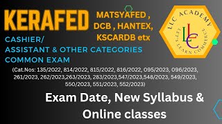 KERAFED CASHIER  ASSISTANT  new syllabus  exam date  confirmation  online classes [upl. by Colinson359]