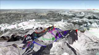 Mount Everest 3D Climbing Routes igeoNews [upl. by Isobel889]