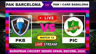 T10 Live  Pak Barcelona vs Pak I Care Badalona Live Cricket Score amp Commentary [upl. by Otrebmal]