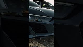 TWIN TURBOCHARGED AUDI R8 SPOTTED AT SCHOOL automobile audi fast kerosene 100mph 200mph [upl. by Noreht]