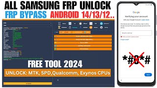 All Samsung FRP Bypass 2024 Samsung Google Lock Remove Android 141312  FREE Tool 2024 [upl. by Alebasi8]