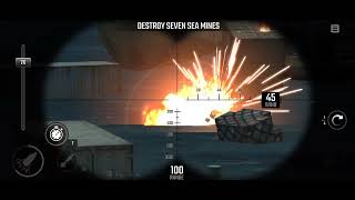 War Sniper Z9 Mission 32 Best Distressed Destroy Seven Sea Mines [upl. by Holly-Anne]