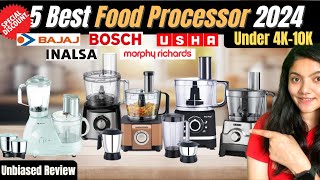 5 Best Food Processor in India 2024  Bajaj  Usha  Morphy Richards  Bosch  Inalsa Food Processor [upl. by Kristoforo]