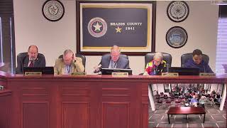 Brazos County Commissioners Court 01092024 [upl. by Einhapets]