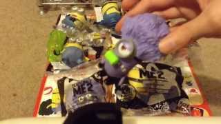 Despicable Me 2 MINIONS FULL SET OF 8 Happy Meal Toys 2013 Review by Bins Toy Bin [upl. by Neile]