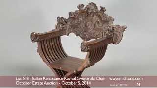 Italian Renaissance Revival Savonarola Chair [upl. by Orola]