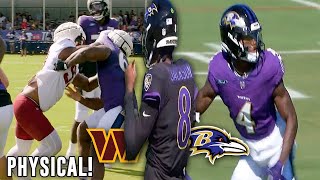 Ravens vs Commanders PHYSICAL PRACTICE 🦾🤬 Joint Practice Highlights [upl. by Barbuto]