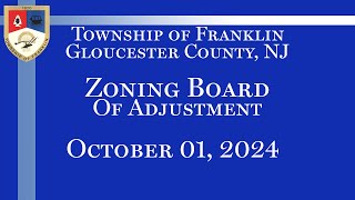 2024 Oct 01 Zoning Board of Adjustment [upl. by Rosanne]