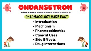 Antiemetics pharmacology Ondansetron pharmacology Zofran pharmacology Pharmacology Made easy [upl. by Retnyw]