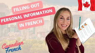 How to Fill Out a Personal Information Form in French A StepbyStep Guide [upl. by Jennine]