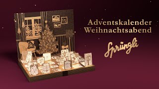 Confiserie Sprüngli – Adventskalender Weihnachtsabend mit Schweizer Schokolade [upl. by Schear112]