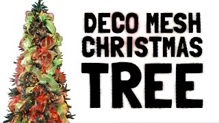 Decorating a Christmas Tree with Deco Mesh [upl. by Atiral]