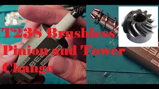 T238 Brushless Motor Pinion Gear and Tower Change Airsoft [upl. by Eniaj]