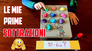 🧮➖ MATEMATICA per bambini imparare le SOTTRAZIONI con la SCATOLA MAGICA metodo semplice 👍 [upl. by Nomolas738]