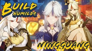 Build Humilde Ningguang Set Armas y Daños Build F2P en 15min o menos [upl. by Nilyac]