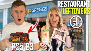 ONLY EATING RESTAURANT LEFTOVERS FOR 24 HOURS shocking results [upl. by Jordan]