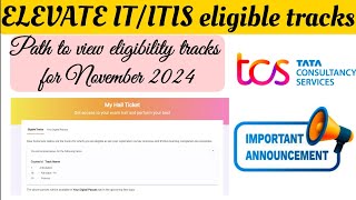 How to check eligibility tracks for wings1 ITITIS November cycle 2024path to check in ievolve [upl. by Catie]