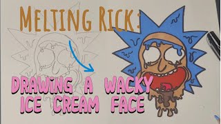 Artistic drawing of Rick and Morty rickandmorty drawing artist anime sketch markers colors [upl. by Eelana]