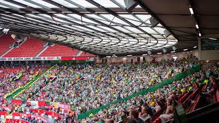 Thousands of Celtic fans in old Trafford for todays legend game celticfc parkhead oldtrafford [upl. by Bernetta]