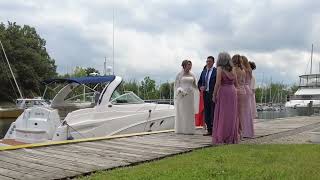 Bride arrives by boat to Outdoor Wedding [upl. by Eceeryt531]