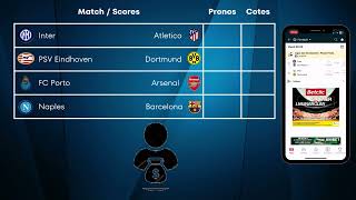 4 PRONOSTICS FOOT LIGUE DES CHAMPIONS 18 FINALE ALLER mardi 20 et mercredi 21 fevrier [upl. by Urd]