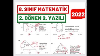 8 Sınıf Matematik 2 Dönem 2 Yazılı Soruları Ve Açıklamalı Çözümleri [upl. by Just]