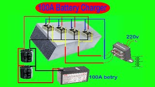 Full Bridge Rectifier Circuit  How To Make 220V To 12V 100A Battery Charger [upl. by Ykcin]