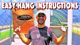 How To Install A Larson Easy Hang Storm Door On A Greenhouse  With Handle Install And Modification [upl. by Cahan]