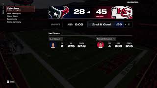 RMNFL wk16 Texans vs Chiefs Football 🏈🏈🏈💯 [upl. by Bonita]