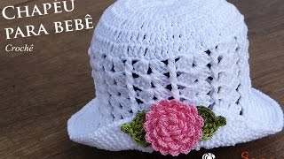 Chapéu de Crochê para Bebê  Parte 2  Professora Simone [upl. by Lauro339]