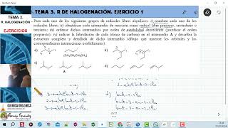 TEMA 3 R HALOGENACIÓN  EJERCICIO 1 ESTABILIDAD Y ESTRUCTURA DE RADICALES [upl. by Quar]