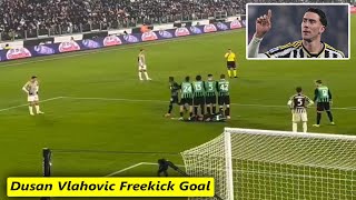 Dusan Vlahovic brilliant freekick against Sassuolo [upl. by Humbert]