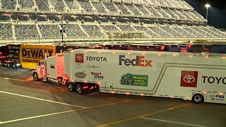 NASCAR HAULER PARADE  2024 DAYTONA 500 [upl. by Anitroc752]