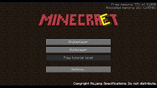 Minecraft Alpha 101834 Gameplay [upl. by Eiba493]