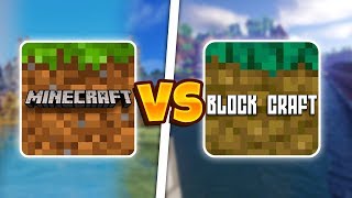 MINECRAFT POCKET EDITION VS BLOCK CRAFT  MCPE ПРОТИВ BLOCK CRAFT [upl. by Salahcin]