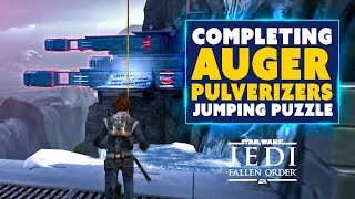 Auger Pulverizers Jumping Puzzle Walkthrough in Star Wars Jedi Fallen Order [upl. by Yednil]