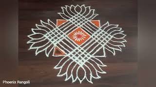 51 Easy and Simple Friday Rangoli Apartment Kolam rangolidesigns indianart colourkolangal [upl. by Ecirtaed]