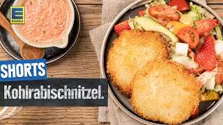 Kohlrabischnitzel  Veganes Schnitzel Rezept selber machen SHORTS [upl. by Artapoelc297]